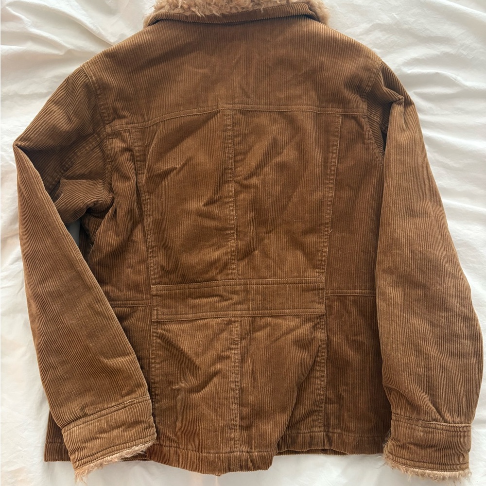 Y2K Lei Brown Corduroy Jacket with Faux Fur Lining - Picture 8 of 8